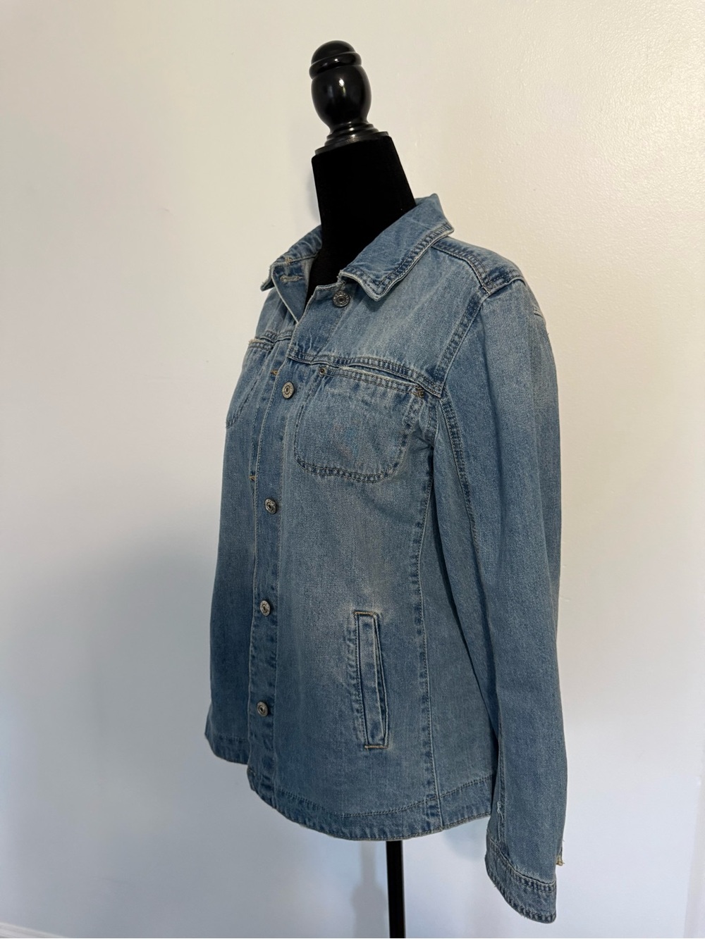 Light Blue Denim Jacket - Classic Women's Jean Coat - Picture 2 of 5